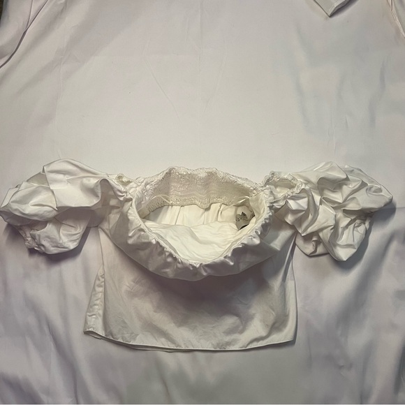 Johanna Ortiz Tulum Off Shoulder Blouse Top White XS - Picture 12 of 16